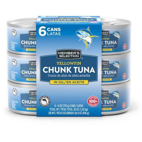 Member S Selection Yellowfin Chunk Tuna In Oil 170 G 6 Oz 6 Units Aruba Travel Guide Delivery