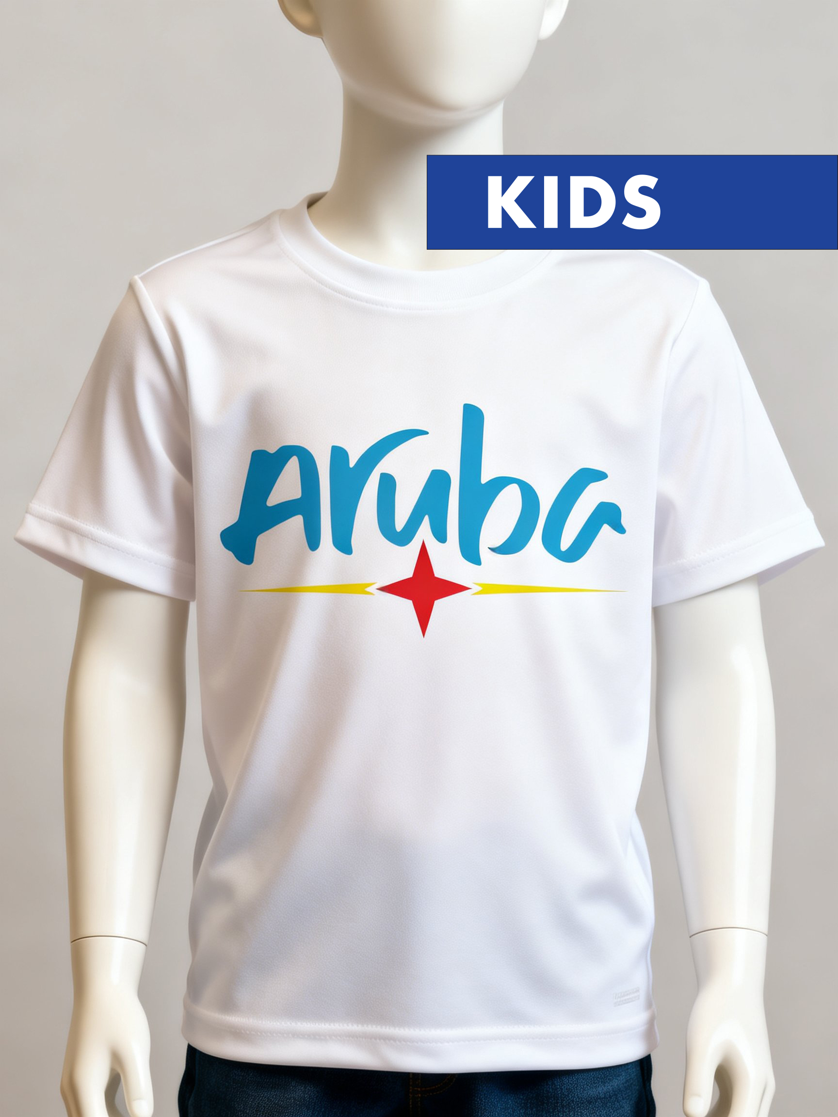 Kids - White Dry-Fit